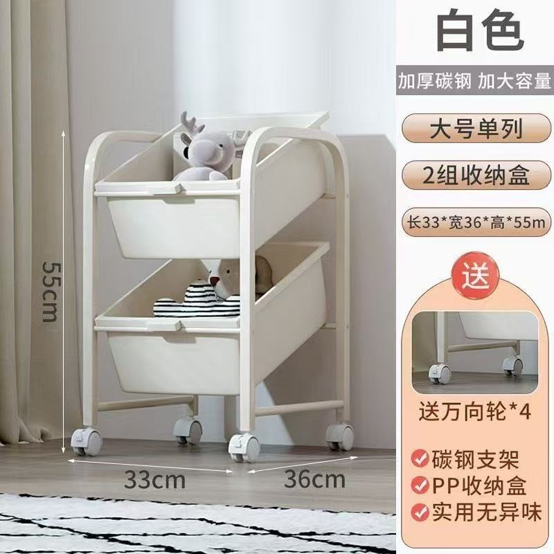 儿童玩具收纳架置物架多层客厅玩具书架二合一收纳推车幼儿园收纳|undefined