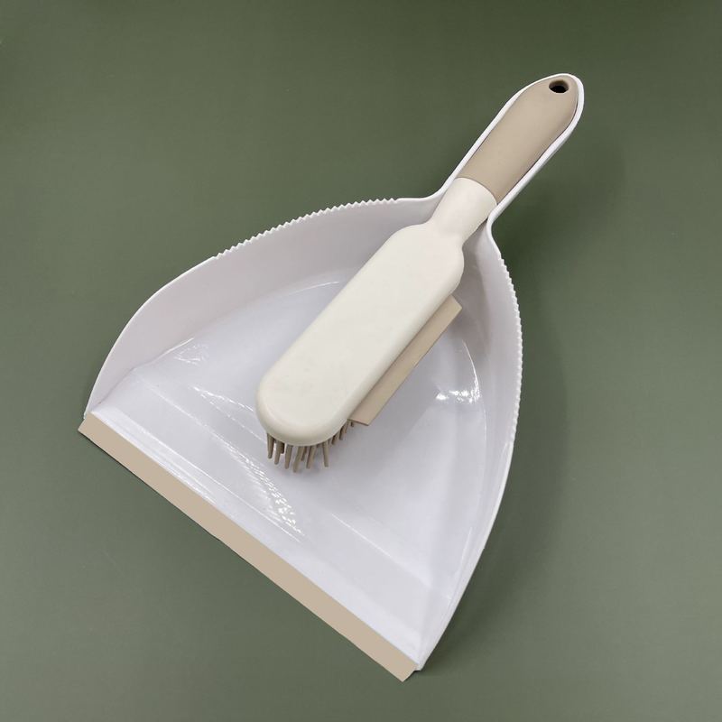 Dustpan with Brush, Plastic Dustpan Set, Long-Handled Dustpan with Brush and Tpr Cleaning