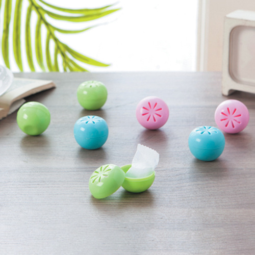 Hollow mothballs with storage box, apple-shaped bathroom deodorant tablets, drawer clothing insect repellent, 4 packs