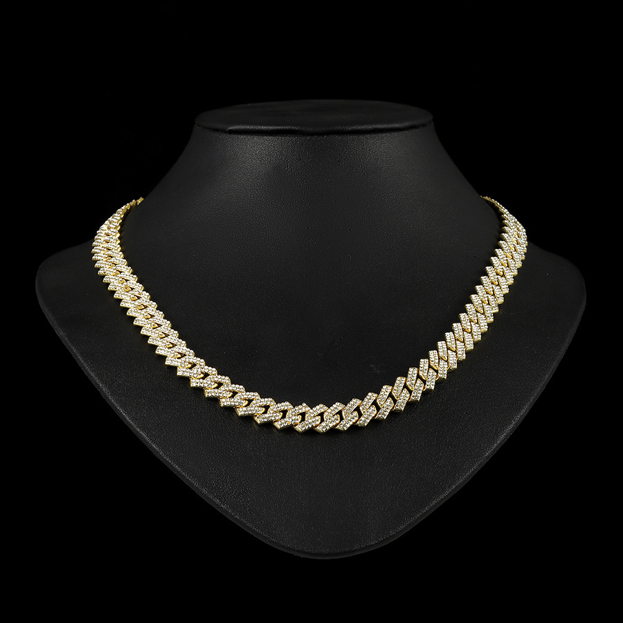 Hiphop Diamond Cuban Necklace For Men And Women, Luxury Accessory_voghion.com