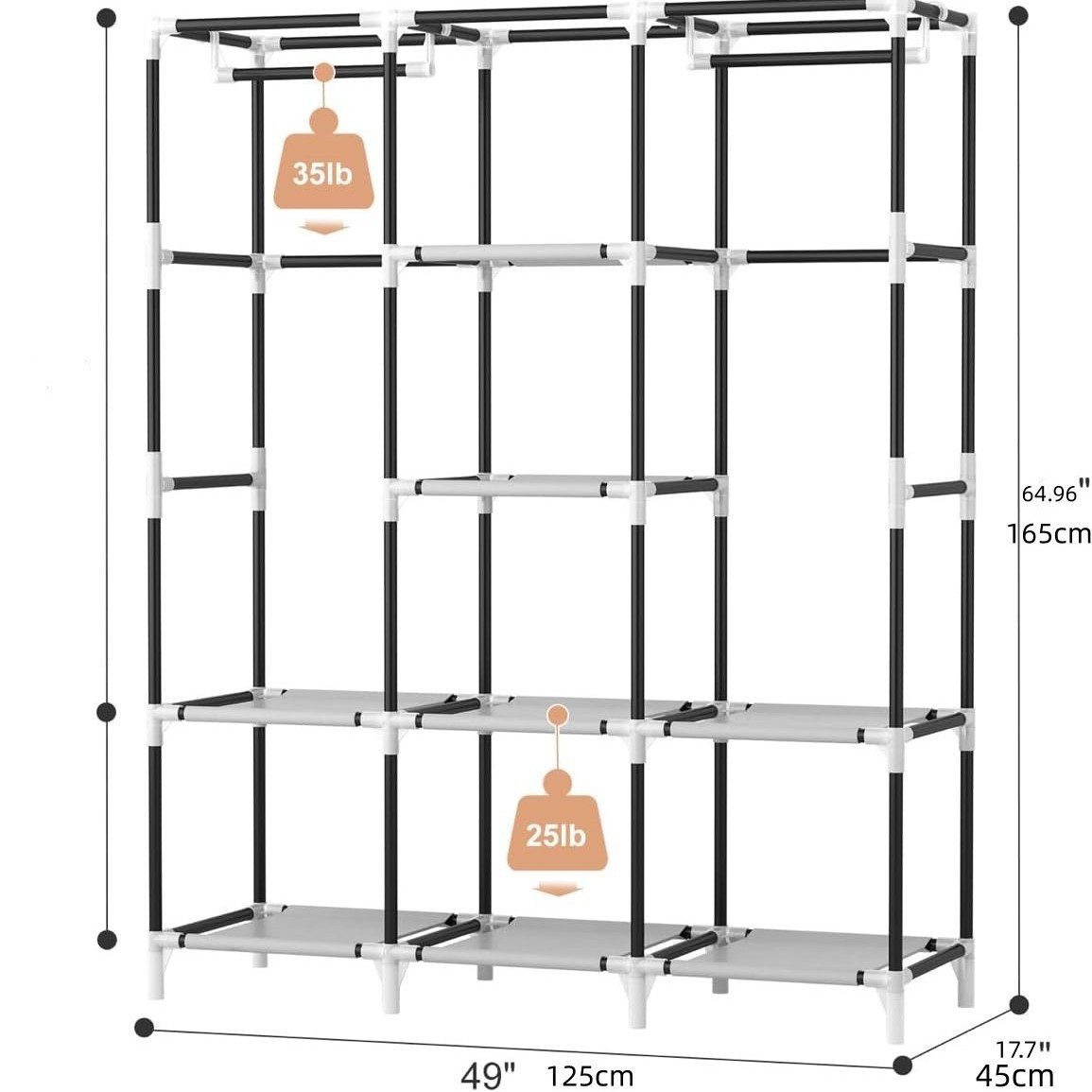Armario de almacenamiento simple de comercio exterior alquiler de habitaciones armario plegable de piso doméstico gran espacio estante de armario de almacenamiento económico