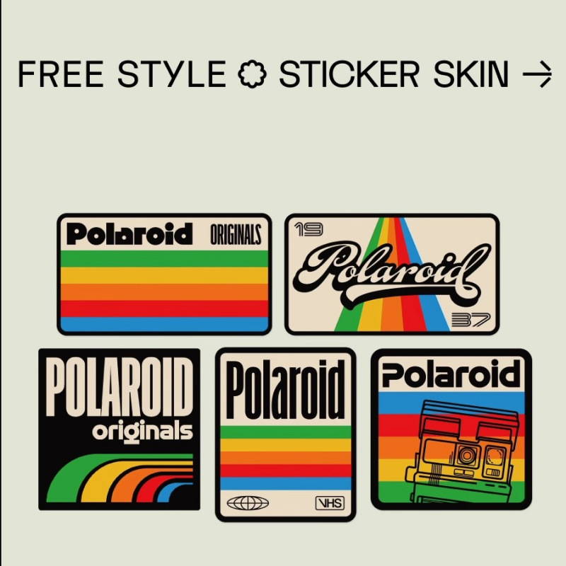 Polaroid Camera Stickers Notebook Small Stickers Motorcycle Stickers Polaroid Decorative Stickers Stickers