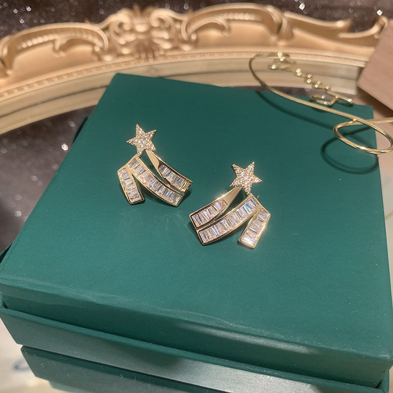 Housewarming, Anniversary, Business, Wedding, Travel, Birthday, Festival Occasion Fashion Wave Star Earrings