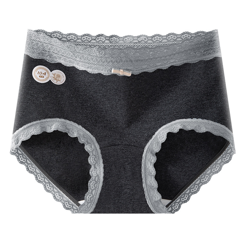 A tipo de ropa interior de algodón para bebés, ropa interior de encaje de cintura alta, entrepierna de seda, 10A, entrepierna antibacteriana, transpirable y agradable para la piel, ropa interior para mujer