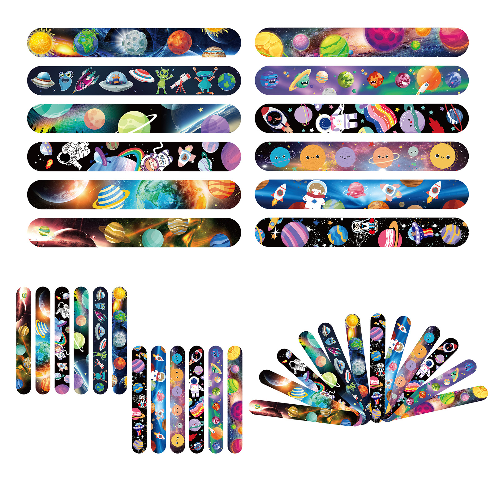 Nueva impresión creativa estrella temática fiesta collar PVC correa de muñeca decorativa