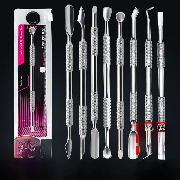 Shein Cross-Border Best-Selling Manicure Tools Horseshoe Pusher Ukrainian Dead Skin Pusher Russian-Style Double-Headed Dead Skin Pusher Steel Pusher