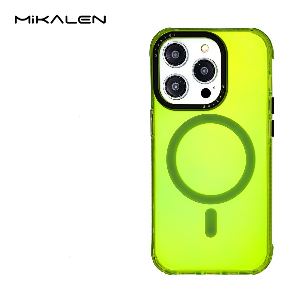 Apio magnético esmerilado de color caramelo simple para iPhone16ProMax Premium Sense 15 Funda para teléfono móvil 13 Apple 14 Mujer