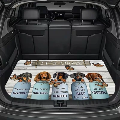 Simple Solid Color Car Trunk Mat, Stain-Resistant and Wear-Resistant, Universal for All Seasons, Water-Absorbent Storage Mat, Cross-Border Temu (Avtomobil döşəmə paspasları) - ql-trunk-mat-01-75100cm-crystal-velvet-dot-plastic-bottom