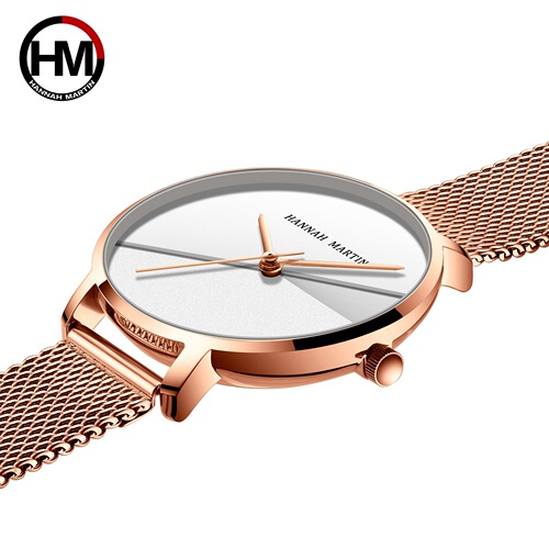 Nordic minimalist style scaleless Japanese quartz movement watch waterproof literary style fashion creative ladies watch