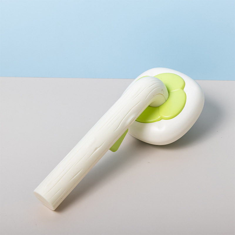 Peine de aguja autolimpiante universal para gatos y perros, depilación con un botón y vello flotante, peine de nudo abierto de acero inoxidable, suministros para mascotas