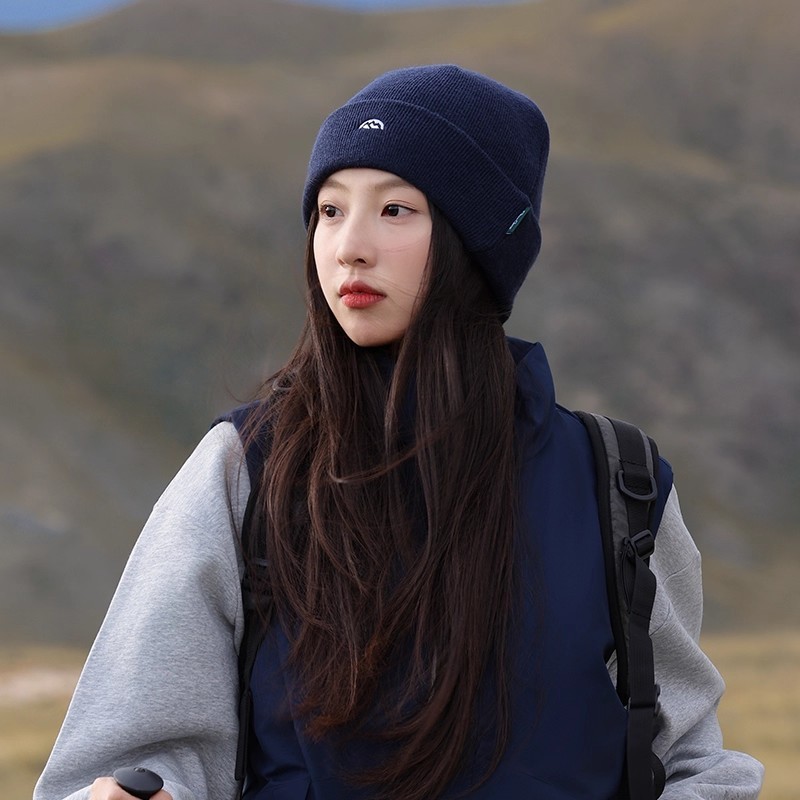登山冷帽女士2025新款秋毛线针织帽大头围川西旅游保暖包头帽子|undefined