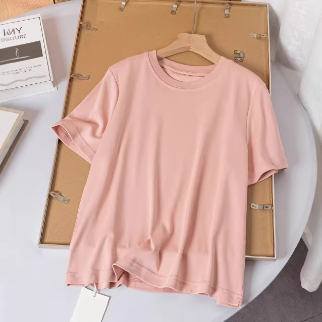 Bm&Md&Za New Spring and Summer Women's Casual Fashion Standard Fit Round Neck Short-Sleeved T-Shirt 1325526001