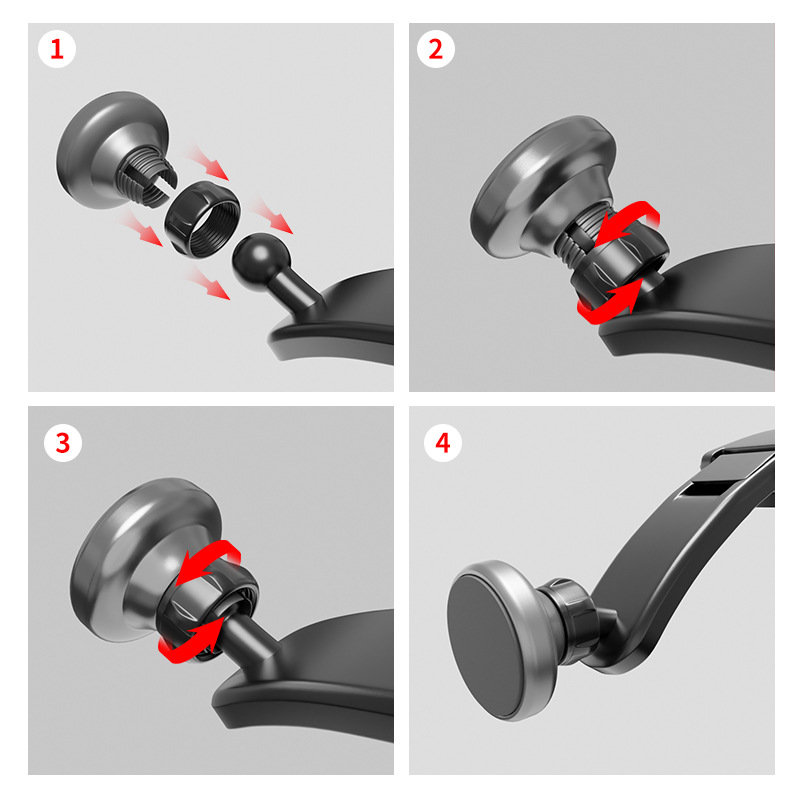 Nuevo coche titular de teléfono móvil de fábrica al por mayor de navegación del coche titular del teléfono móvil ventosa de control central de succión magnética titular del teléfono móvil