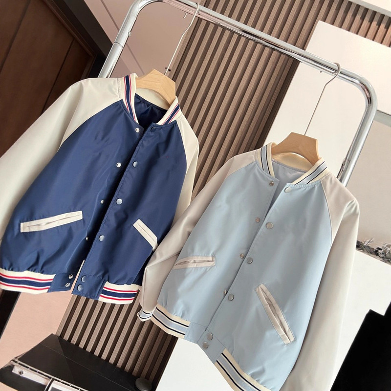 bh6278秋季男女中大童新款美式字母刺绣B家学院风棒球服夹克外套|undefined