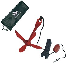 艾硕多规格红色喷塑锚折叠锚套装碳钢锚皮划艇游艇船用五金配件