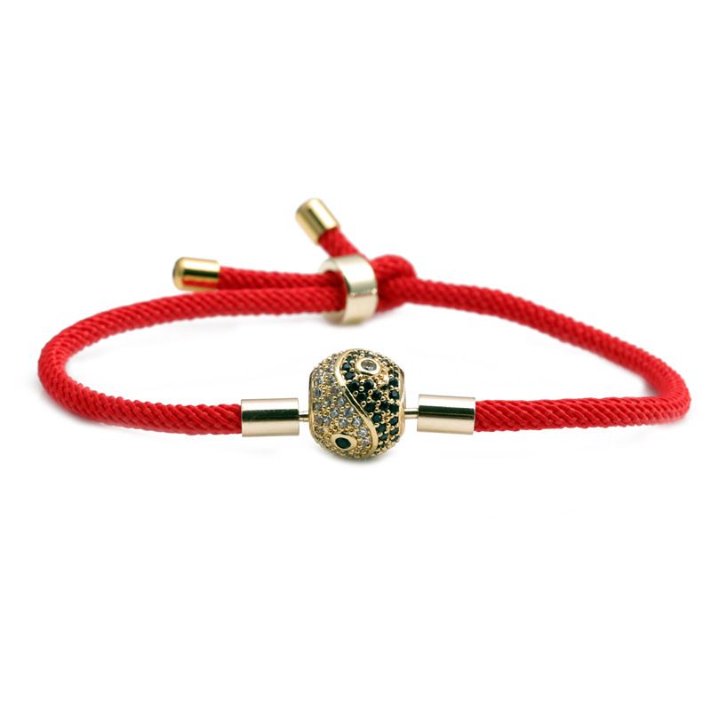 Europa y América transfronteriza color retráctil ajustable cuerda básica pulsera rojo Milan cuerda DIY chismes pulsera