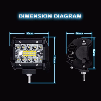 LED car light, three-lamp model, İşçi projektorları