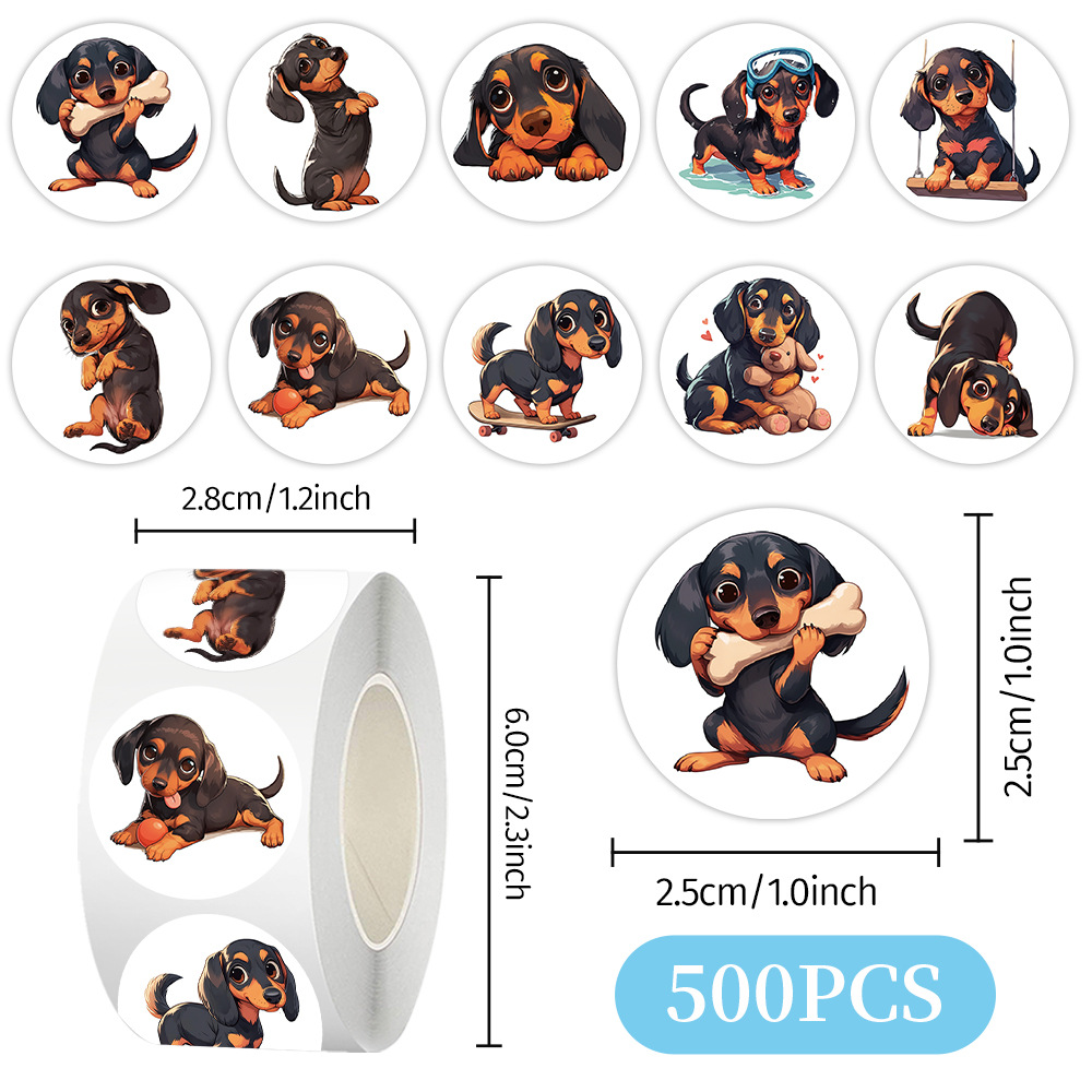 Cien tipos de dibujos animados pegatinas de animales rollo de recompensas para niños materiales didiy papelería cuaderno cinta adhesiva decoración