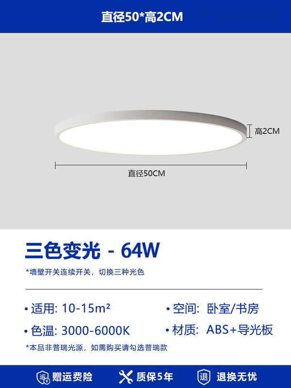 フルスペクトルランプ家全体 2025 新しい LED シーリングランプ中山リビングルームバルコニーマスターベッドルームランプ廊下 3 プルーフ|undefined