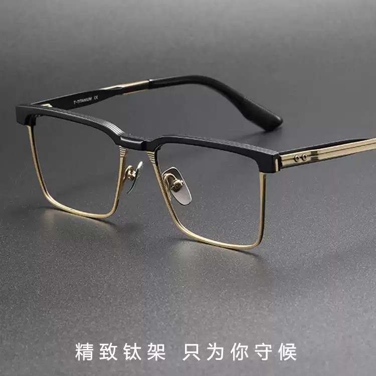 DTX137西装暴徒参议员男商务美式复古设计师款钛眼镜框近视眼镜架|undefined