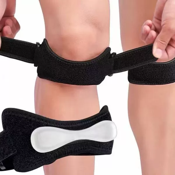 New Professional Patella Belt Skipping Rope Knee Pads for Men and Women to Protect Knees Running Badminton Sports Half-Moon Protection Belt
