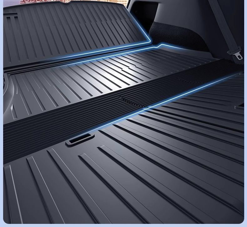 Suitable for Tesla's New Model 3Y Version Tpe Trunk Mat, Backrest Cushion, Rear and Front Trunk Non-Full-Coverage Mat