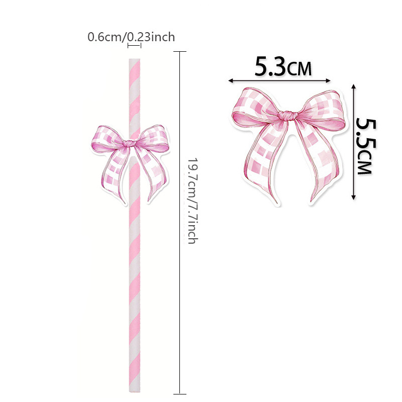 Trazo creativo transfronterizo pajita de papel decoración de fiesta mesa de postres vestido de cumpleaños botella de pudín complemento de pastel