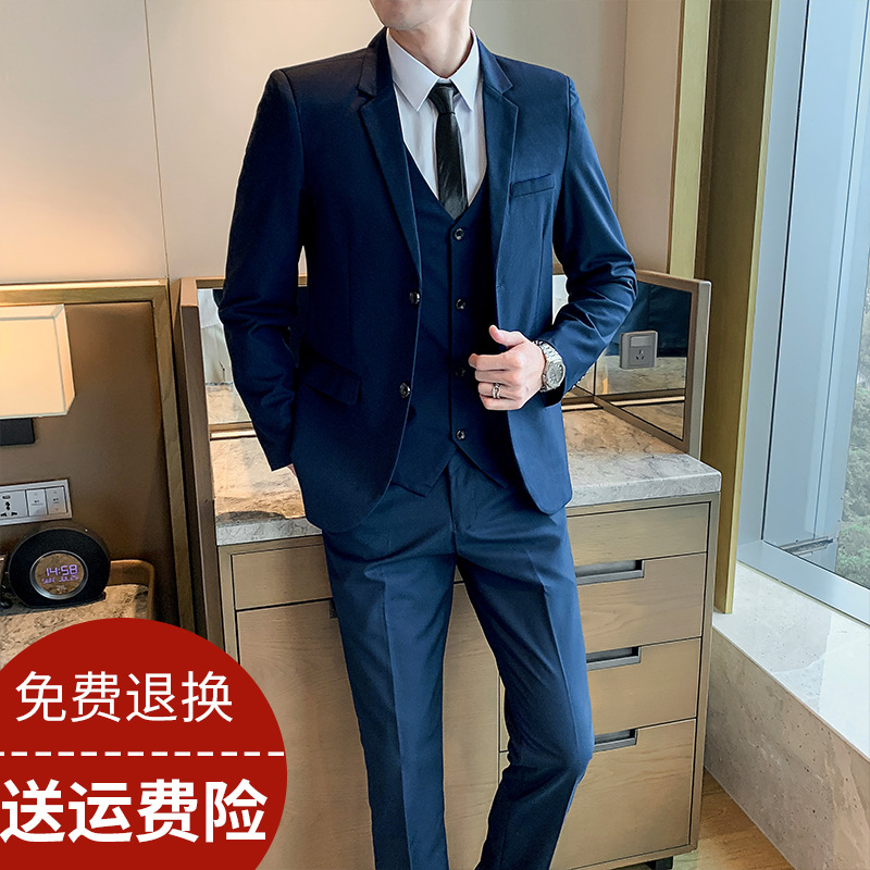Traje de los hombres profesional mejor hombre estilo coreano novio boda negocio formal desgaste chaqueta delgada casual pequeño traje otoño