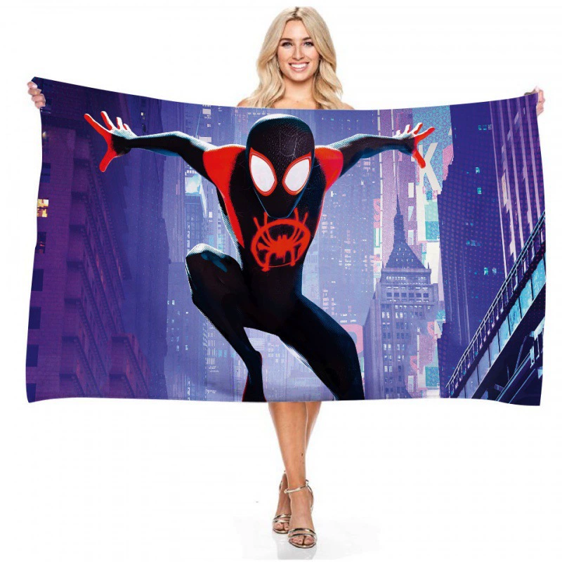 Прямые поставки через границу серия Marvel Spider-Man цифровая печать длинное основание пляжное полотенце полотенце полотенце