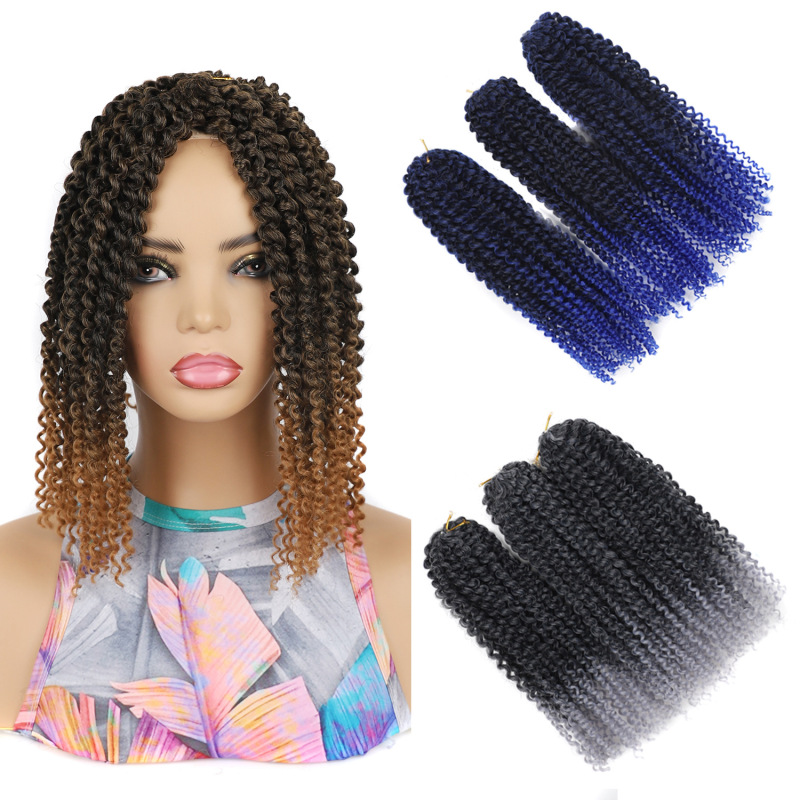 Foreign trade wig Mary baby wig dirty braid spiral braid small spring curly hair multi-color 12-inch hand-woven hair extension Foreign trade wig Mary baby wig dirty braid spiral braid small spring curly hair multi-color 12-inch hand-woven hair extension