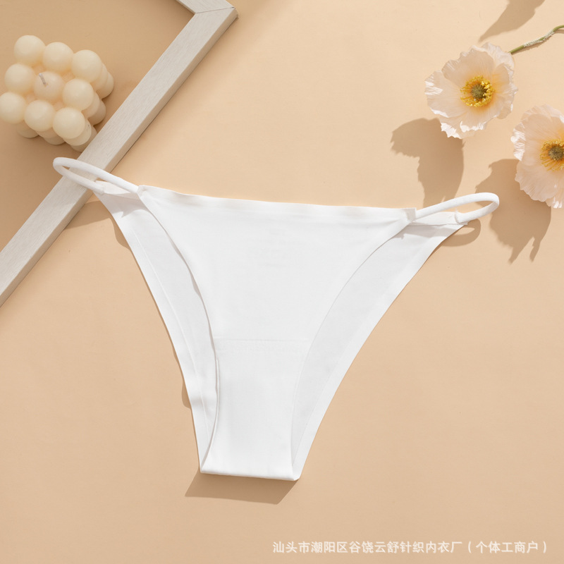 Procesamiento a medida transfronteriza europea y americana trozos de hielo sin marcas pantalones interiores para mujeres cinturón delgado de comercio exterior T pantalones de cintura baja