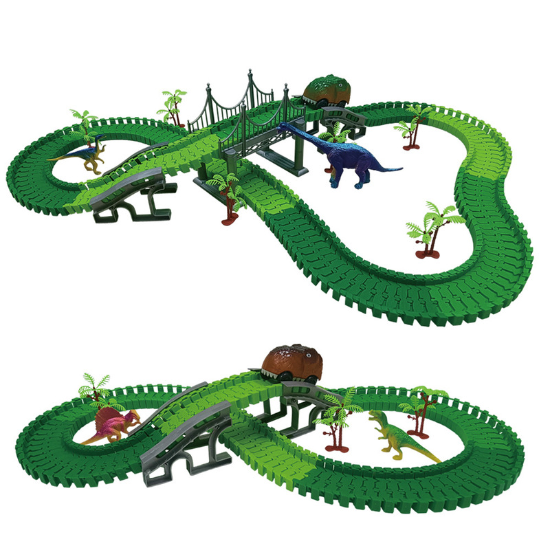 Dinosaur World Small Train Toy Rail Car Electric Roller Coaster Racing Car Educational Children's Toy Boy Dinosaur World Small Train Toy Rail Car Electric Roller Coaster Racing Car Educational Children's Toy Boy