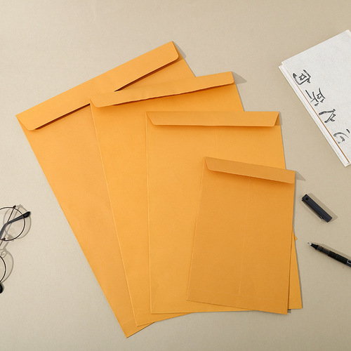Golden Brown Cowhide Envelopes Wholesale, 90g, Golden Brown Kraft Paper, Self-Adhesive, Retro & Minimalist Design, Thickened Western-Style Envelope Bags