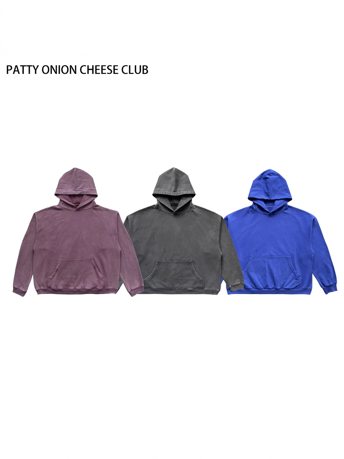 Erd Short Wide-Fit Hooded Washed Sweatshirt 500g
