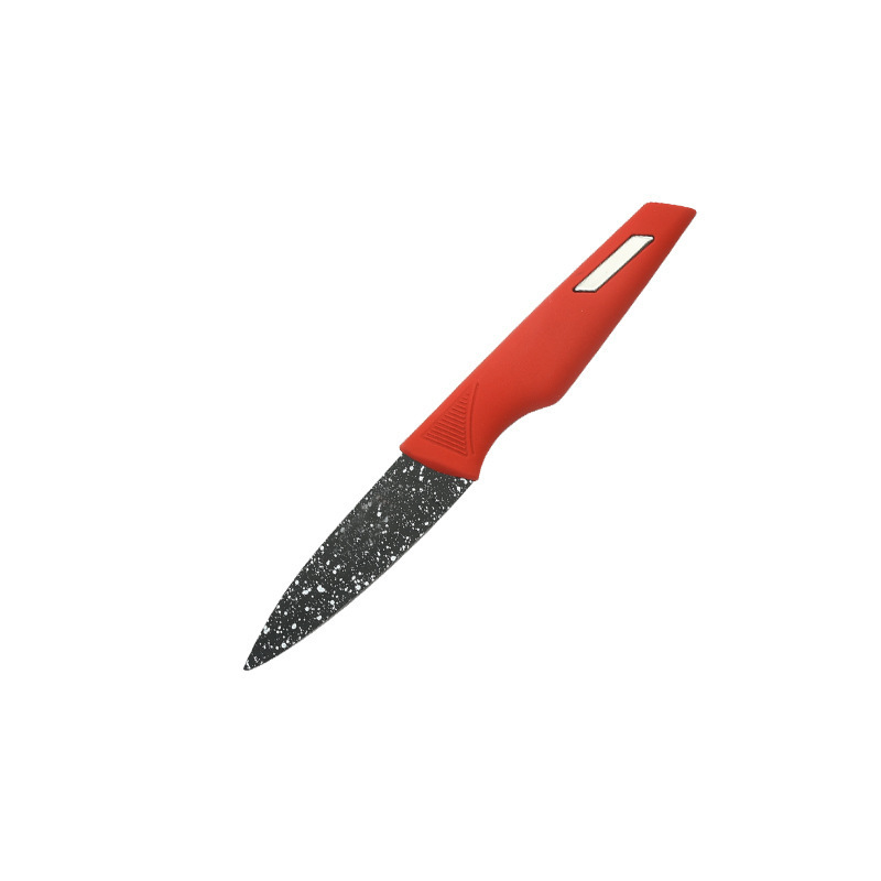 Yangjiang cuchillo de cocina Comercio exterior cuchillo de cocina de acero inoxidable mango de acero rojo estrellado de doble cara de succión cuchillo único regalo