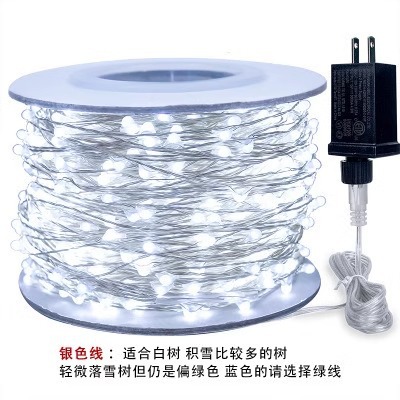 Lámpara de árbol de Navidad Lámpara de alambre verde Lámpara de cobre Lámpara de color estrella Lámpara de cadena Lámpara de cadena Lámpara de árbol verde Lámpara decorativa de Navidad Cinturón de luz de Navidad