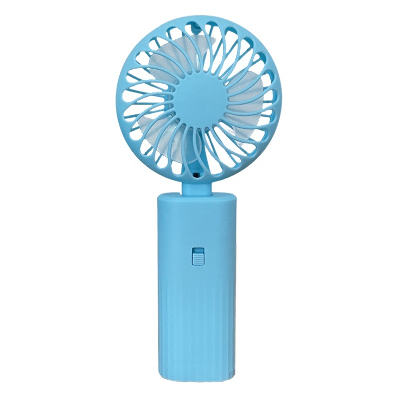 Venta al por mayor mudo gran viento plegable ventilador de mano niños portátil mini ventilador N ° 5 batería regalo LOGO