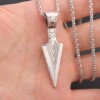 Triangle, necklace, retro arrow, accessory, European style