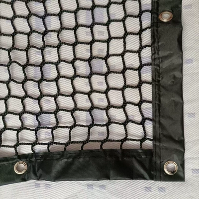 Isolation net, colorful knotless net, edge-sealed net, multi-specification in stock, partition net for venues and staircases (Trailer rope/net/strap) - black-3mm-thick-3cm-mesh-with-edge-binding-and-grommets-05m-05m