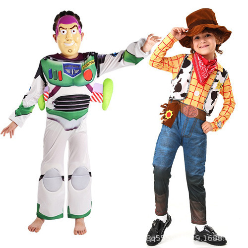 Buss Lightyear Clothes Story cos Party Halloween Dress Up Western Denim Woody Costume