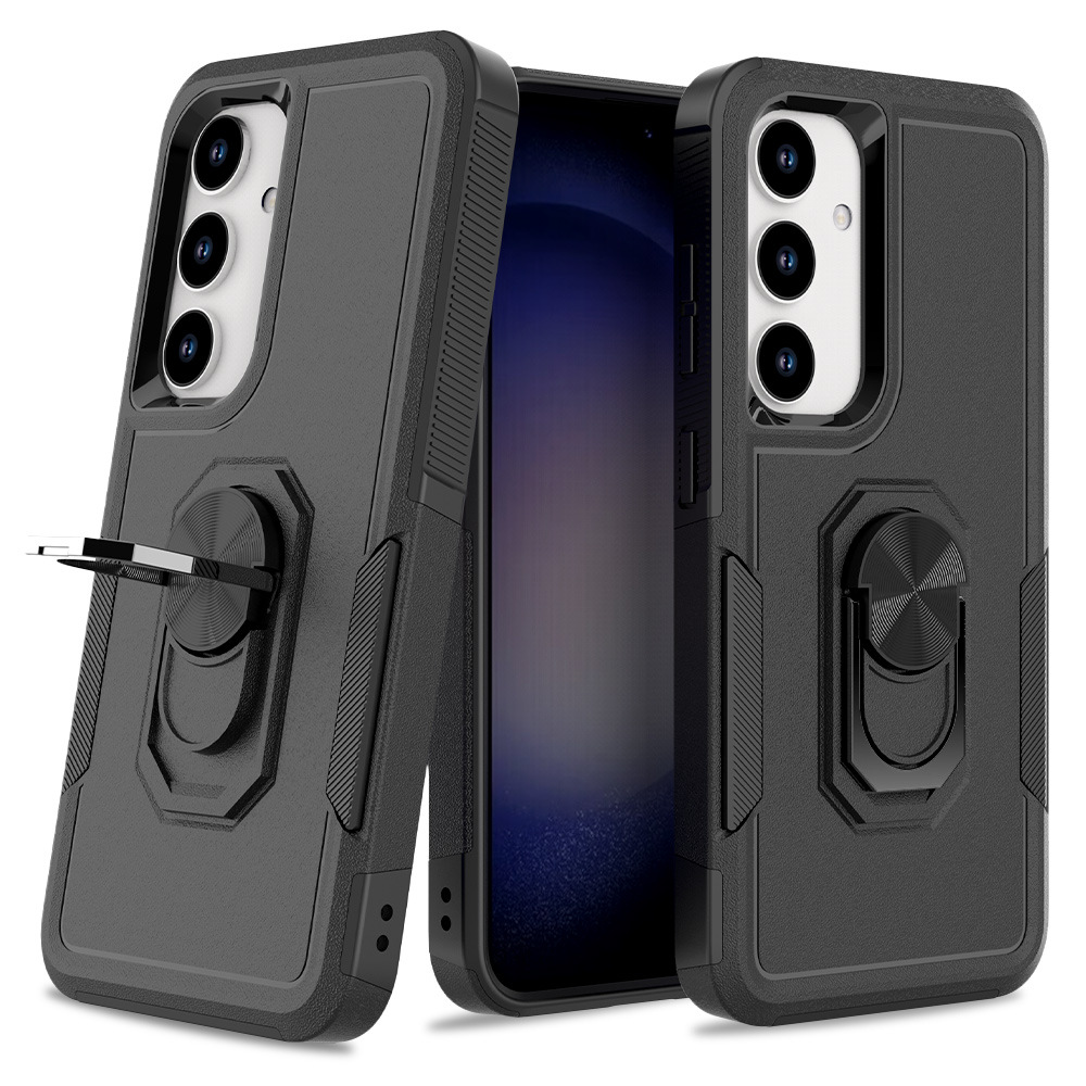Adecuado para Samsung S24 anillo giratorio teléfono móvil Shell vela dos en uno teléfono móvil Shell PC + TPU nueva cubierta protectora