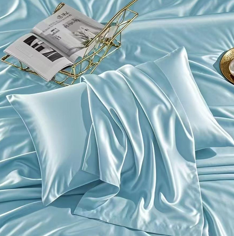 Three Squirrels Ice Silk Pillowcase Simulated Foreign Trade Pillowcase Summer Pillow Core Pillowcase