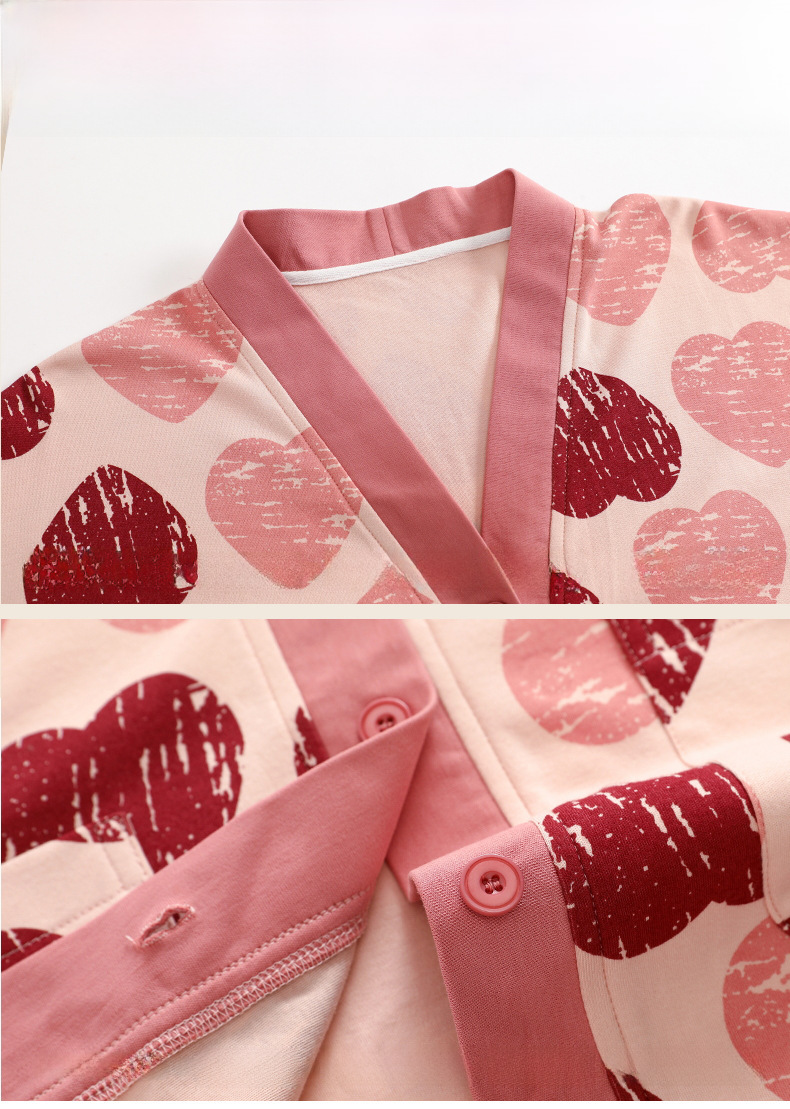 Baumwoll-pyjama-set Für Mädchen Langärmeliges Hausanzug-set Süß_voghion.com