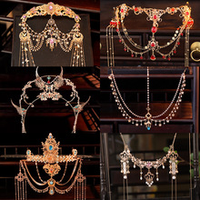 西域公主发冠民族风满钻流苏头饰发饰异域风情配饰西双版纳旅拍女