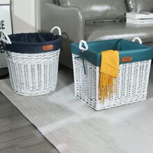 高档柳编脏衣篮大号洗衣篓手工编织柳条筐家用装玩具收纳筐带把手