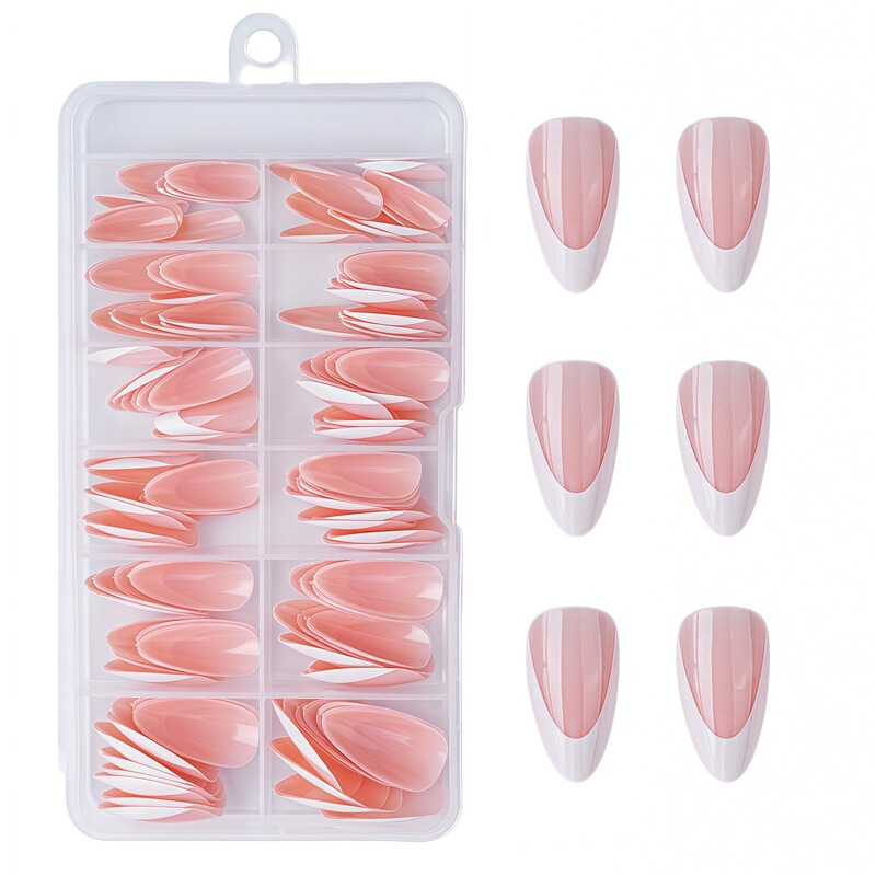 Cross-border foreign trade French press-on nails, almond-shaped, water drop design, artificial nails Cross-border foreign trade French press-on nails, almond-shaped, water drop design, artificial nails