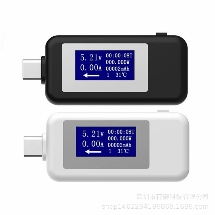 Тестер Type-C Многофункциональный детектор зарядного устройства USB с цифровым дисплеем постоянного тока Амперметр напряжения Apple 1802C