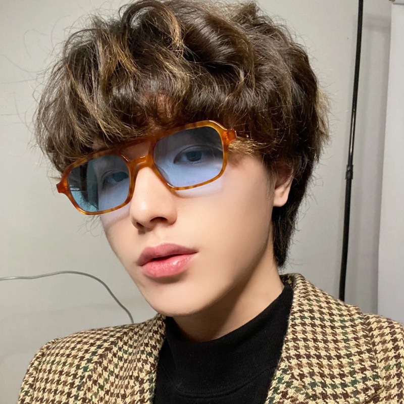 45g Weight Full Frame Glasses Structure Sunglasses Classification Ac, UV400 Protection Lens Material Square Glasses Style Daily Occasion Solid Color Pattern Unisex Gender Casual, Retro Style Casual Retro Solid Color Ac UV400 Protection Square Full Frame Men's Sunglasses 5