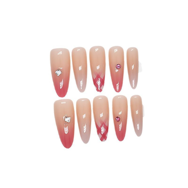 10 piezas de explosión para usar manicure, manicure rosa puro, estudiantes de manicure, almendras, uñas largas, verano nuevo