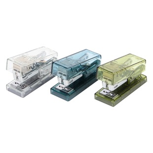Simple Transparent Stapler Set Office Mini Binding Machine Creative ins Style Student Small Stapler Stapler Stationery